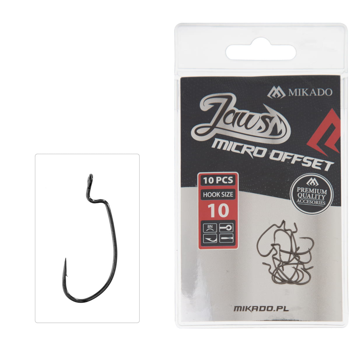 Haczyk Jaws Micro Offset r. 4 op. 10szt. Mikado