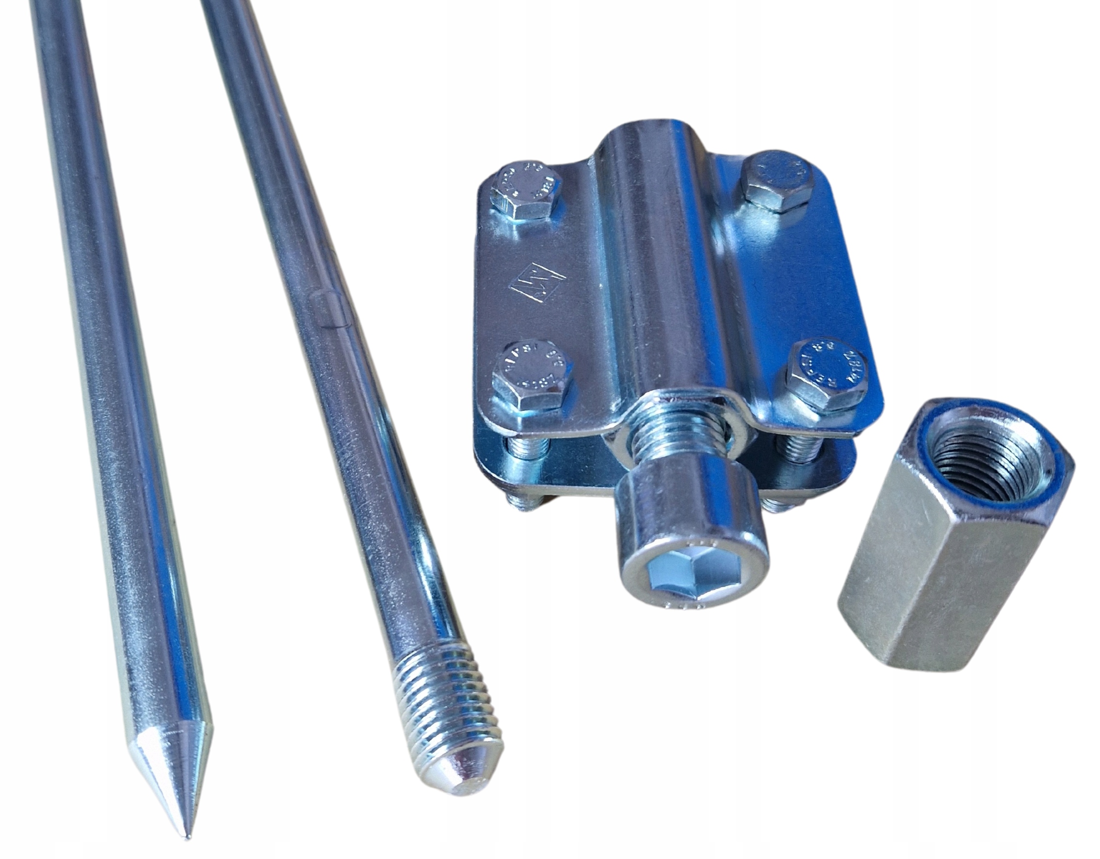 Uziom Odgromowy Pręt Szpilka Odgrom Pv Komplet 2MB M16 Złącze