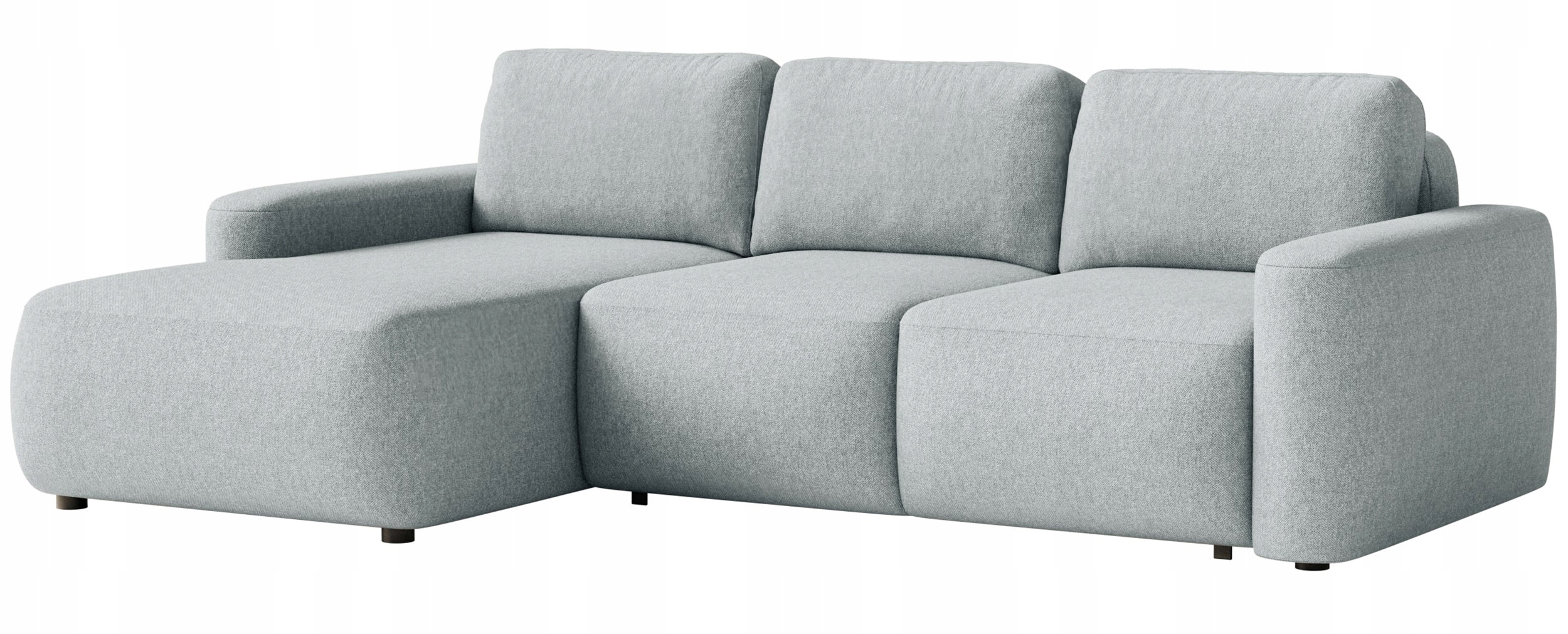 Rohová Sedací Souprava s funkcí spaní Carnos mini šedá žinylka Easy Clean levá