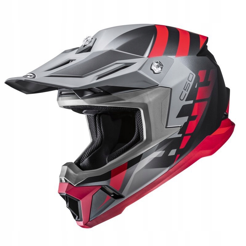 Motocyklová Prilba Hjc C50 Mirage Grey Red L