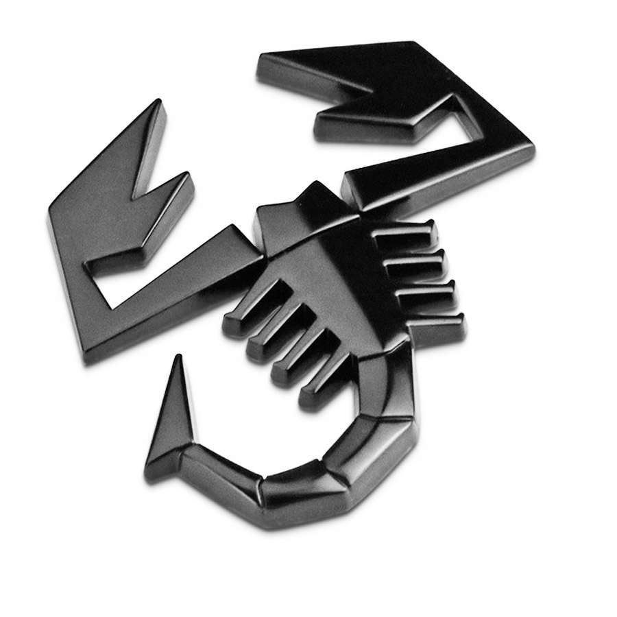 EMBLEMAT ZNACZEK LOGO SKORPION Abarth METAL BLACK