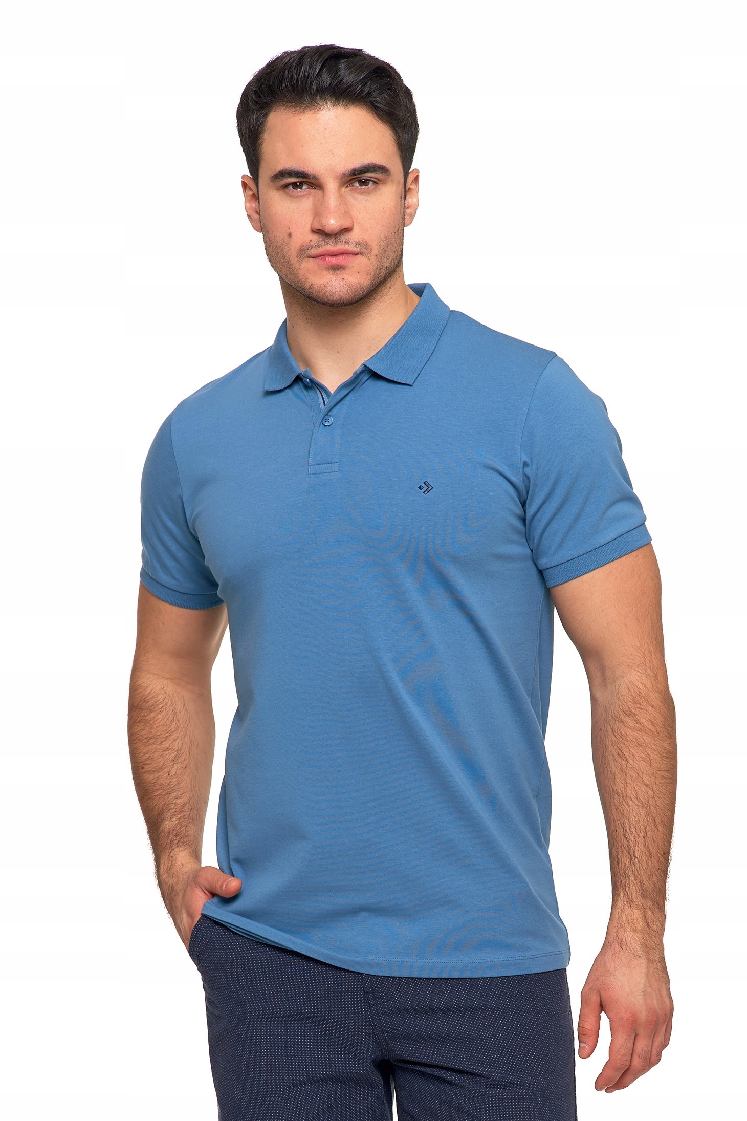 KOSZULKA POLO NIEBIESKA MĘSKA KLASYCZNA POLÓWKA BAWEŁNA PREMIUM MORAJ R.3XL Marka Moraj