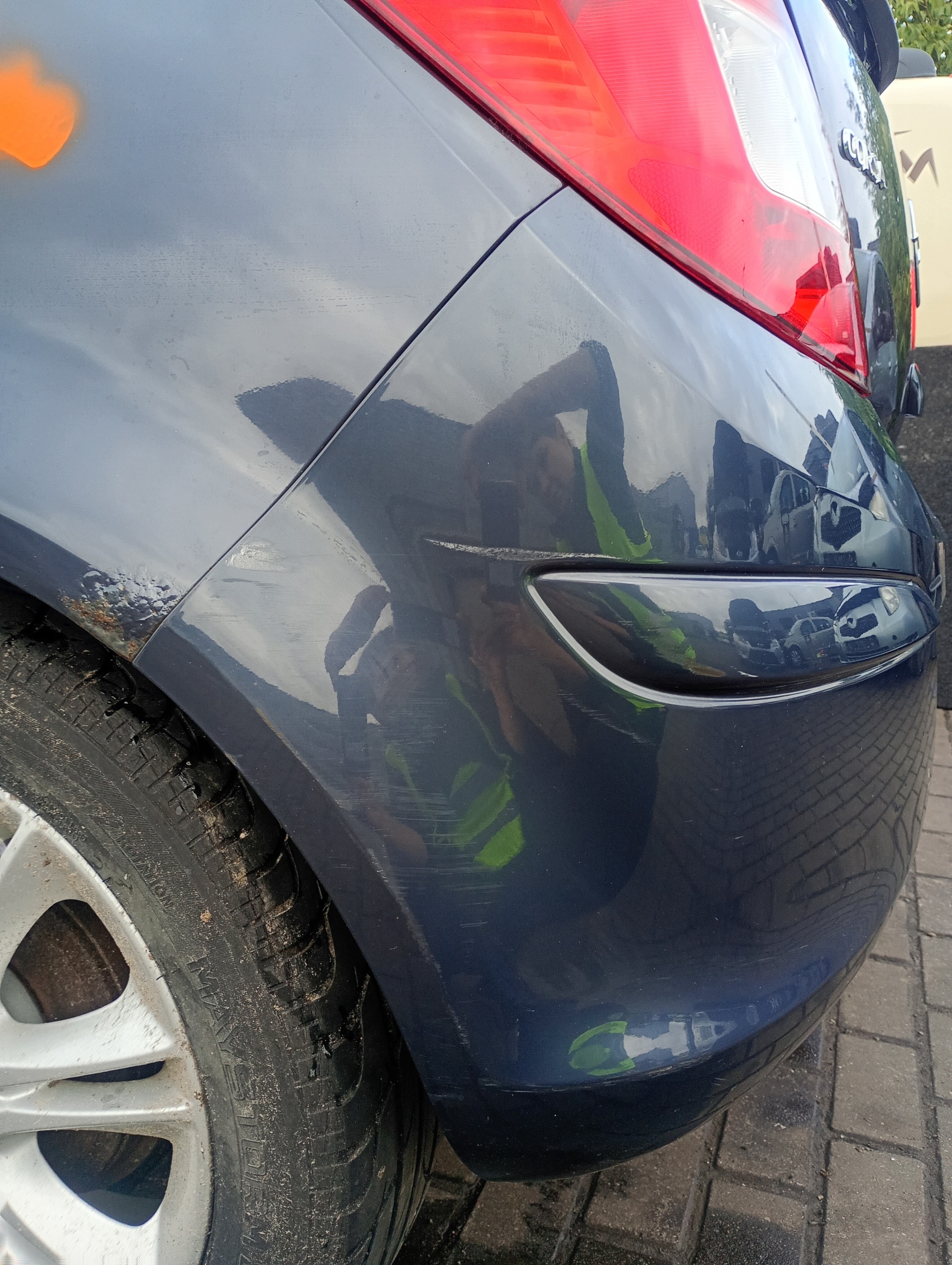 bumper rear rear part Opel Corsa D 06-10 code lakieru Z168