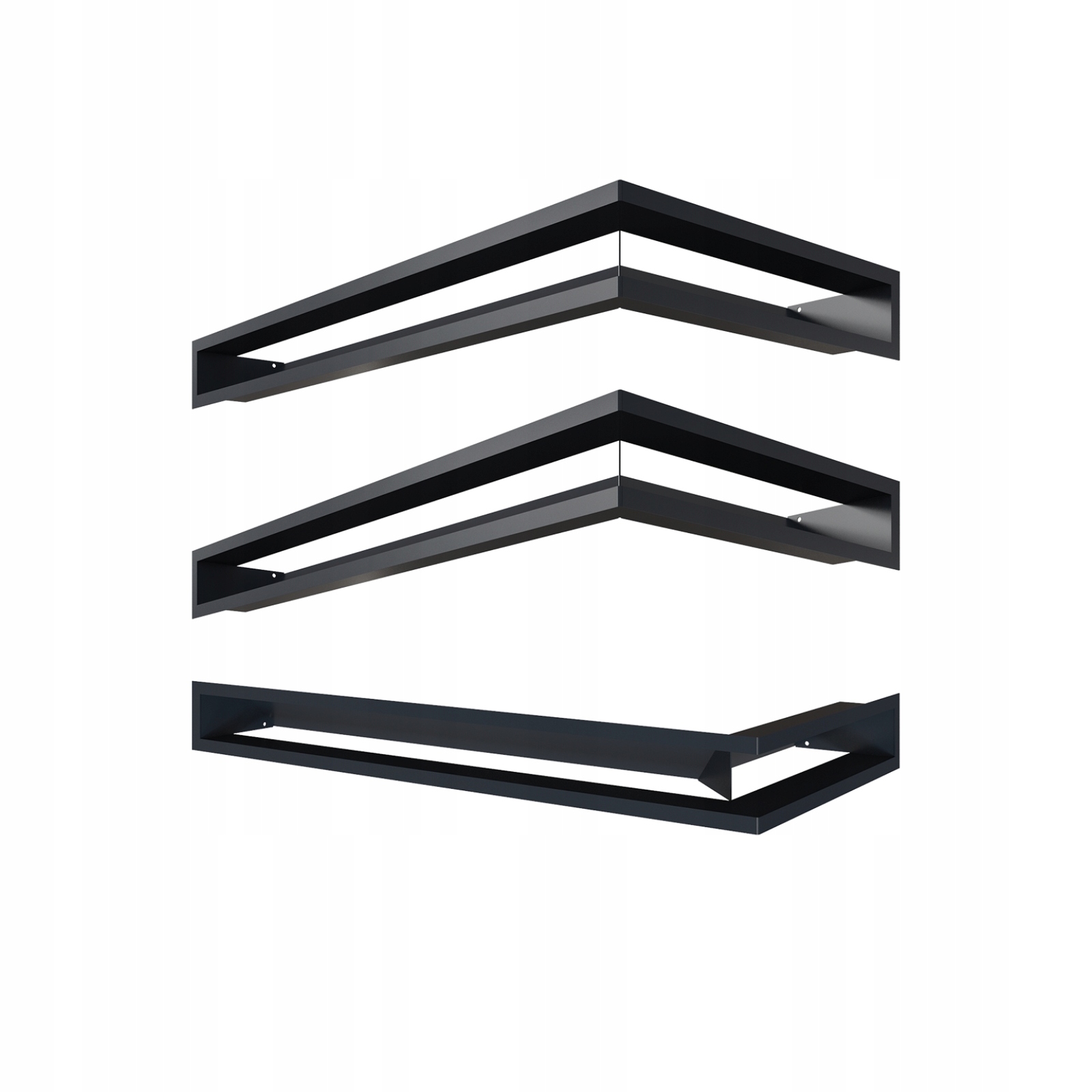 Krbová mriežka Kratki Luft Čierna 9x80x40 Pravá Ventilačná sada 3