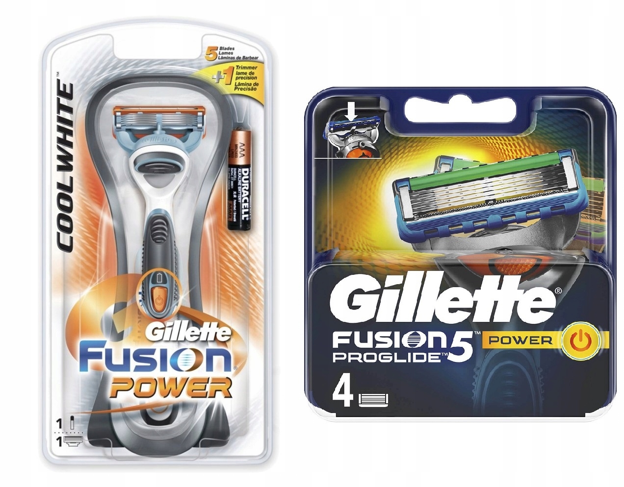 Gillette Fusion Power Cool White 4 ks Proglide b/pud