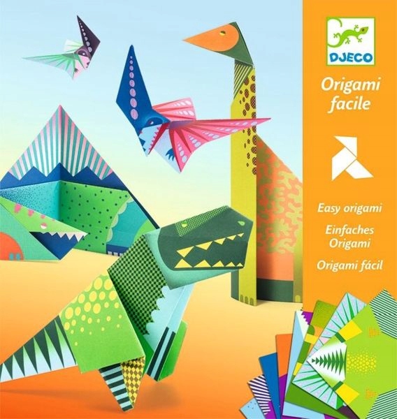 

Origami Dinozaury kolorowy zestaw 24 sztuki Djeco