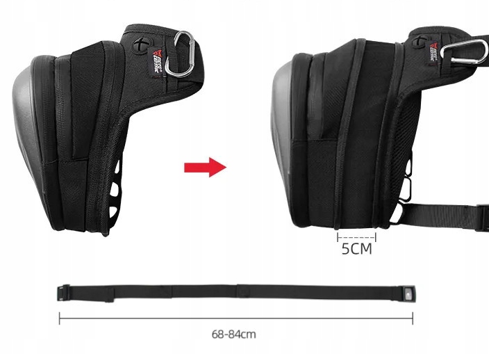 MOTOCENTRIC TORBA MOTOCYKLOWA SASZETKA NA NOGĘ UDO RAMIĘ NERKA + GRATIS Producent bez marki