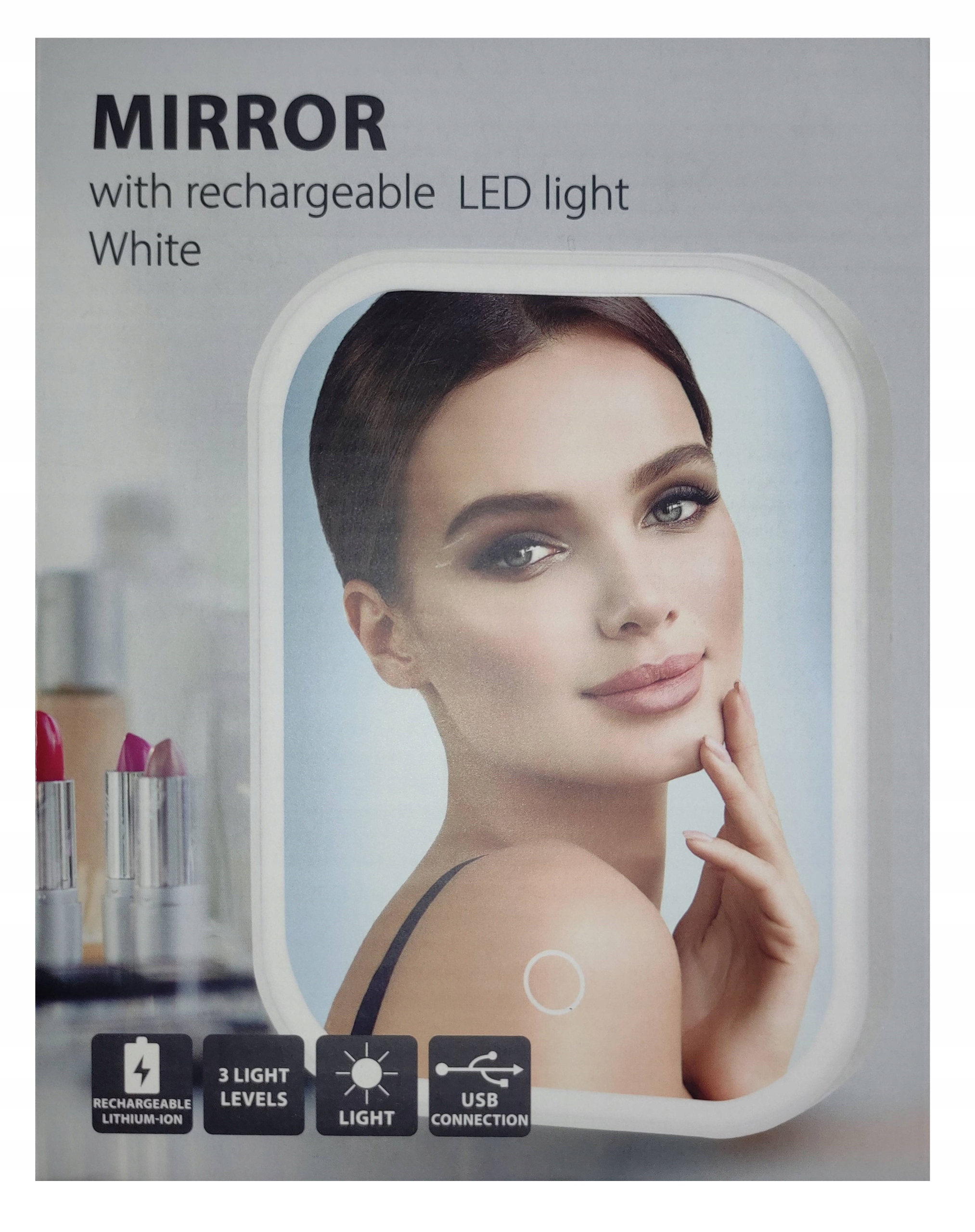 HITLED LUSTERKO PODŚWIETLANE DO MAKIJAŻU PRZENOŚNE Marka inna marka