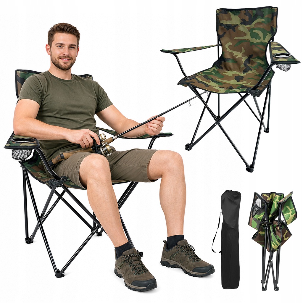 Sktadane Fotel Kempingowy Wedkarskie 120KG 3S Turystyczne 2pcs