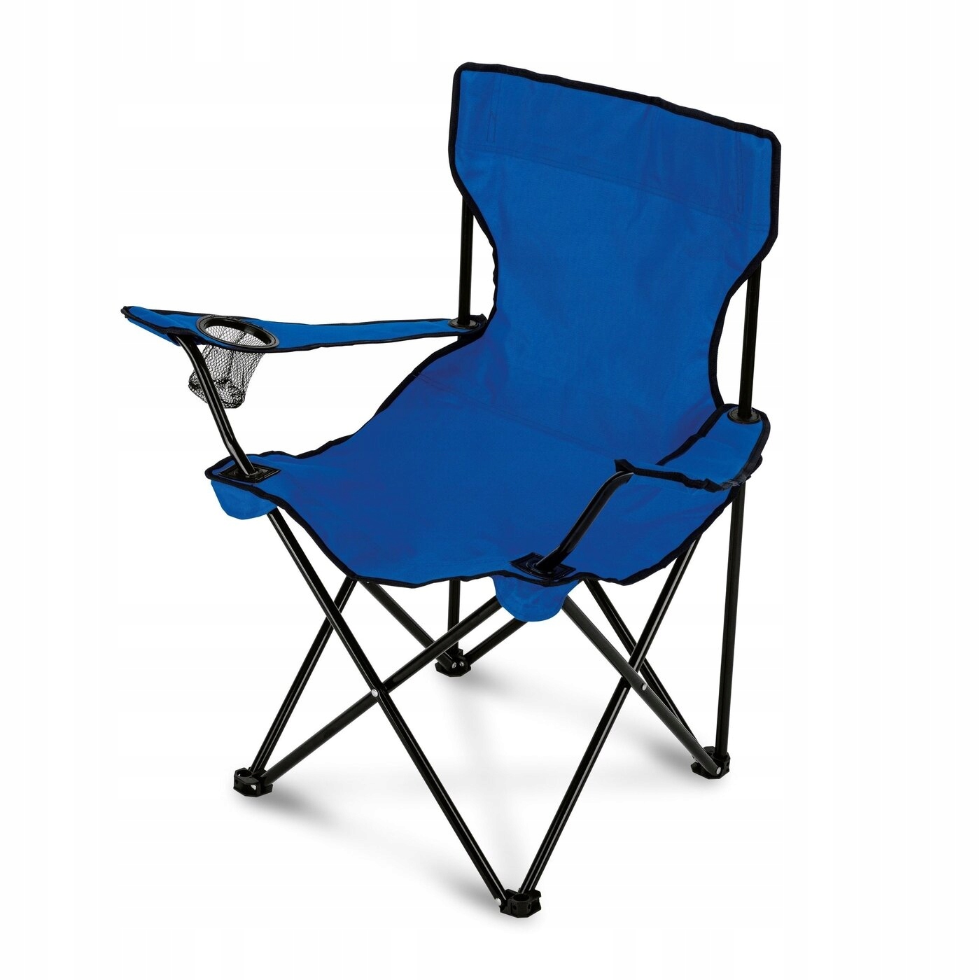 SKŁADANE KRZESŁO OGRODOWE FOTEL wędkarski Z OPARCIEM turystyczny na kemping Głębokość siedziska 48 cm