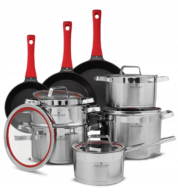 Zwieger Klassiker Komplet Garnków 11 El+ Patelnie Obsidian 20, 24, 28 CM