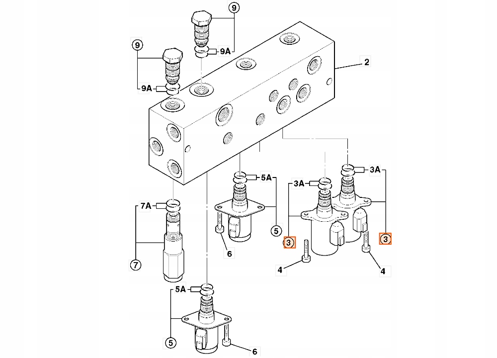 ЭЛЕТРОМАГНИТНЫЙ КЛАПАН 25/223170 JCB 3CX 4CX