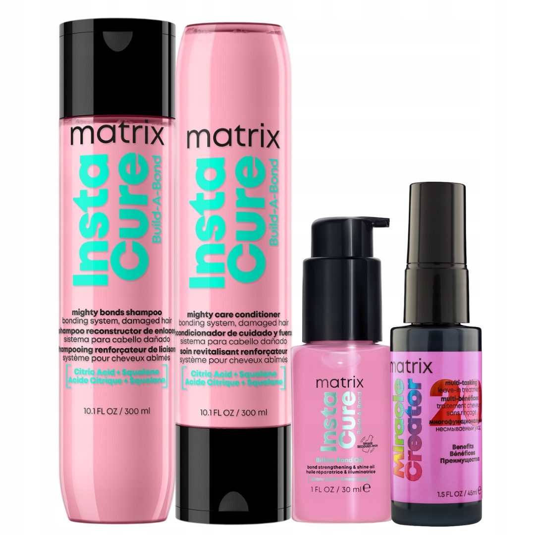 Matrix Instacure Build-A-Bond Szampon odżywka olejek do włosów 30ml
