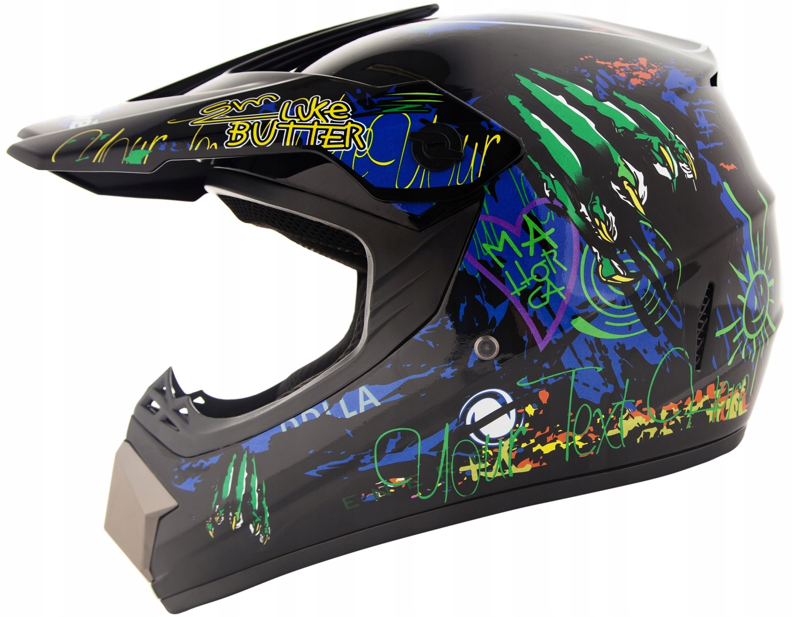 Kask Crossowy Off Road Lekki Na Cross Enduro Quad Atv Bmx Hulajnogę S