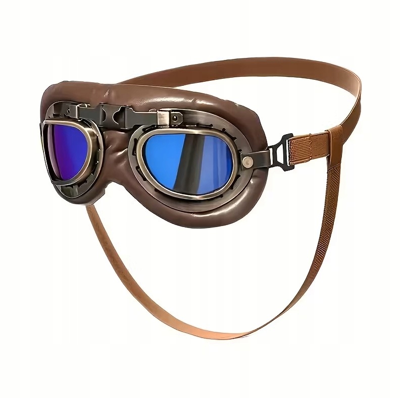 Levně Steampunkové brýle pro psa Univerzální Cosplay Retro Fantasy Lehké Eko kůže