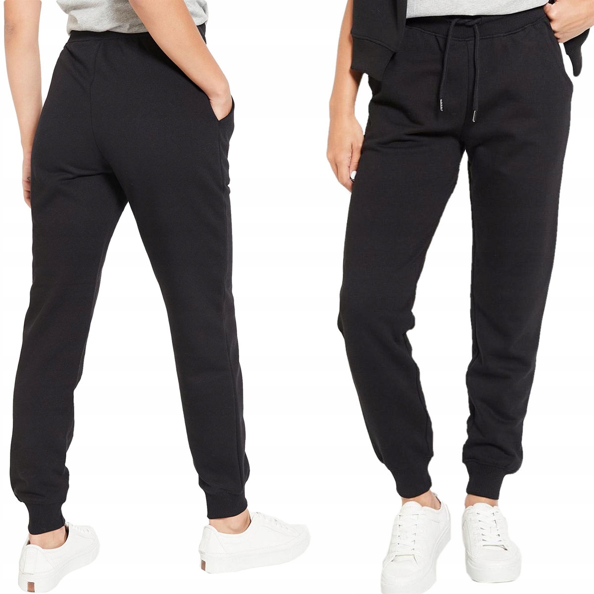 

Very Damskie Czarne Dresowe Spodnie Jogger M 38