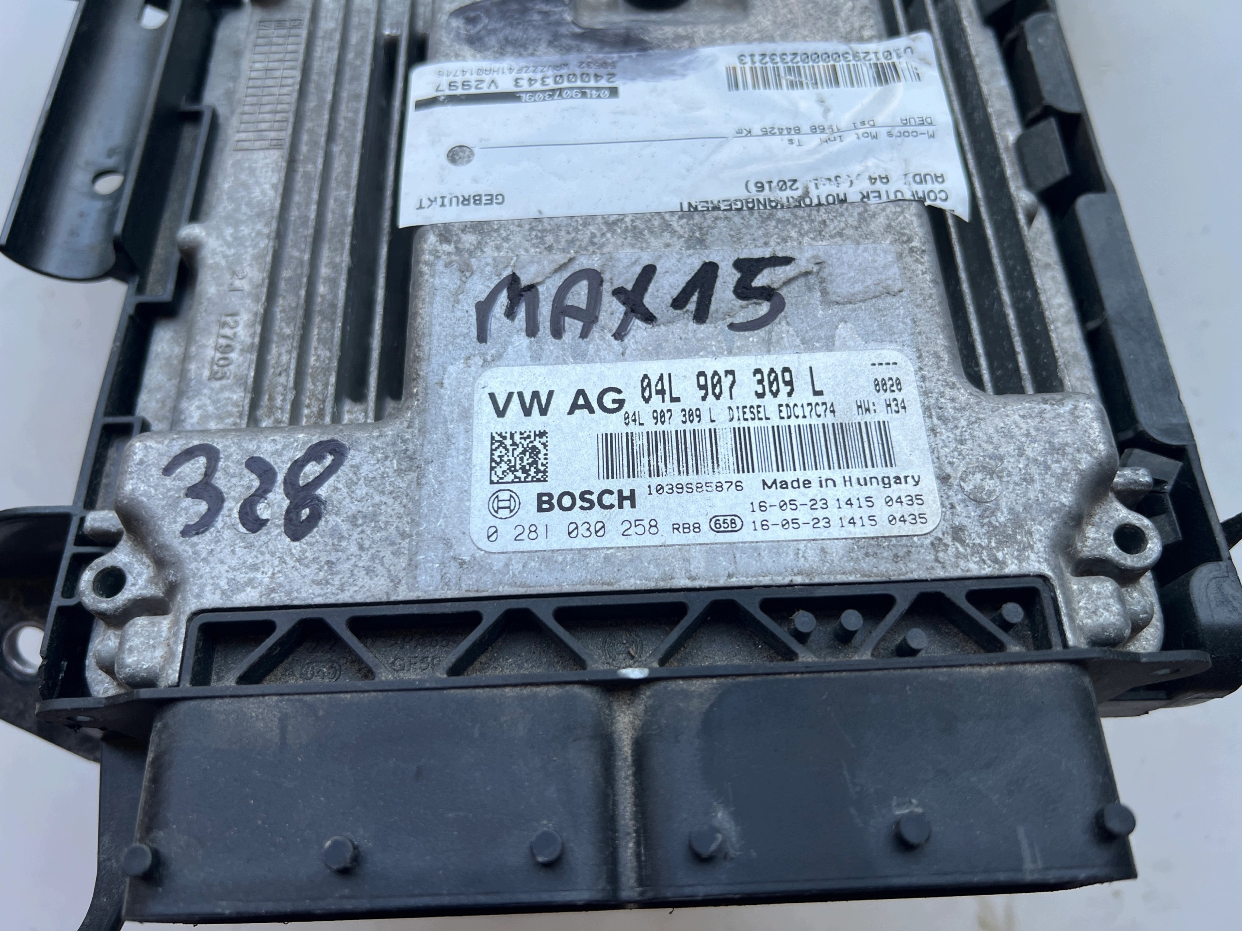 AUDI A4 2.0 TDI 04L907309L 0281030258 139S85876 computer Originale