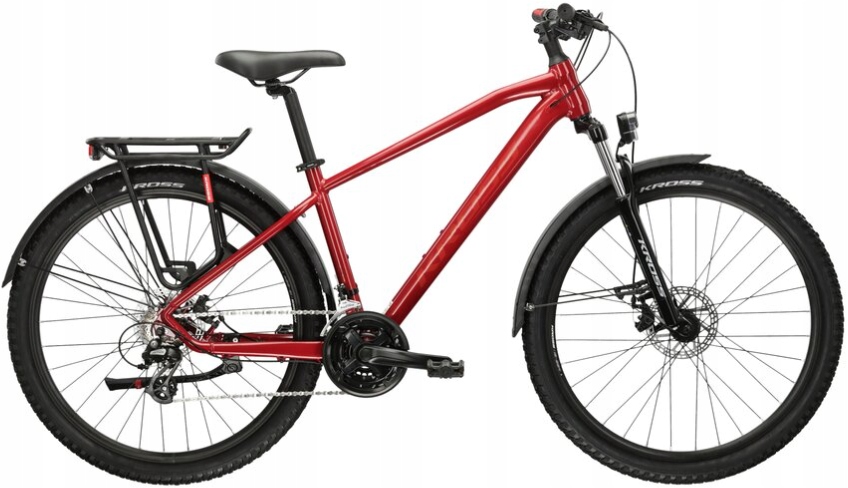 Rower górski Mtb Kross Hexagon 2.0 Eq 27,5 S(15") czerwony/bordowy połysk