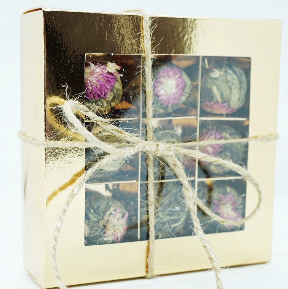 Levně Bonboniéra lechee 9 ks čaj zlatý