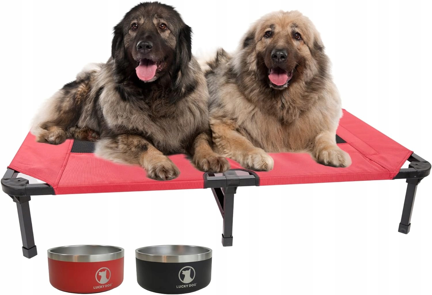 Levně Pelíšek pro psy červený Pelíšek Na Rámu Na Nohách 55 kg 9 Cm