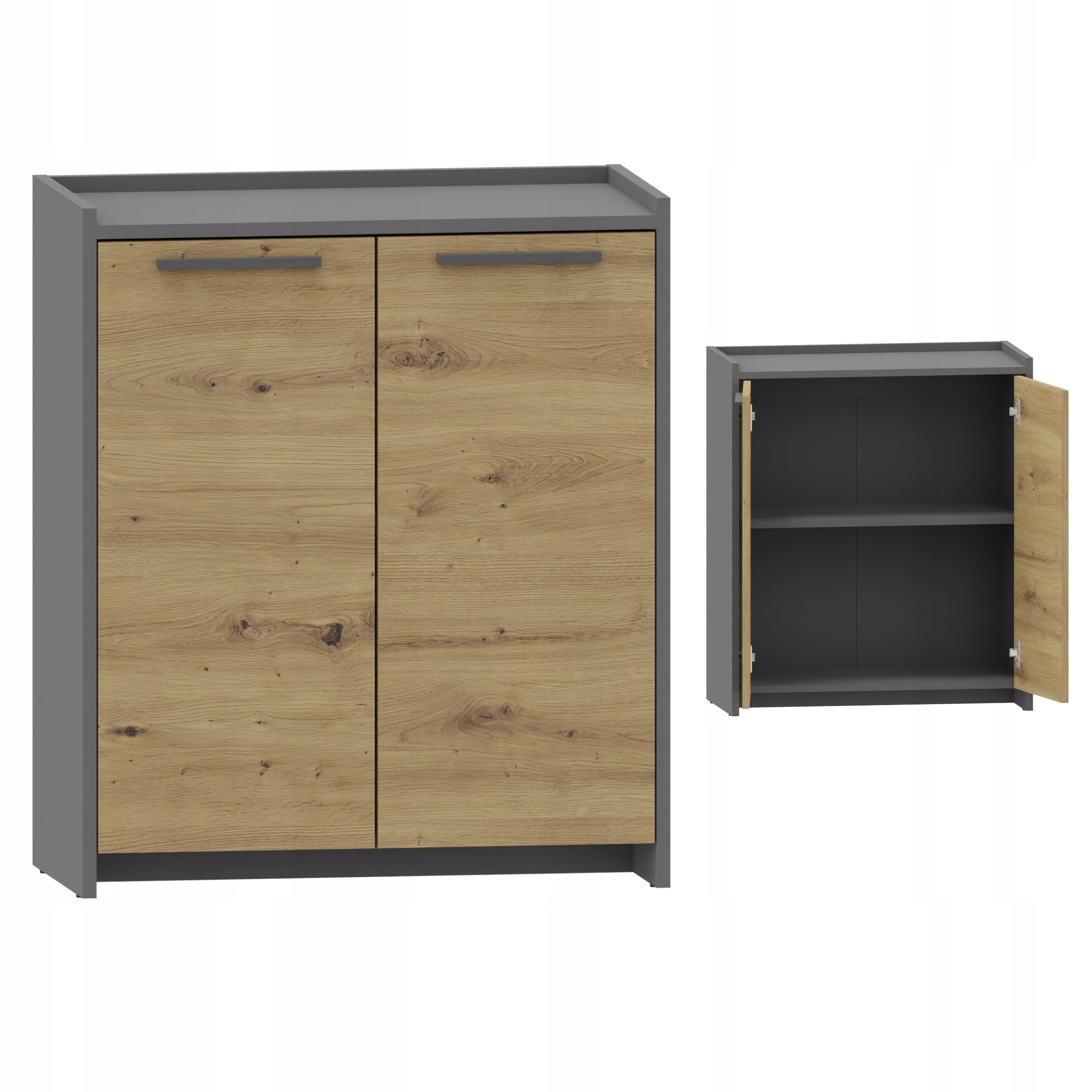 Komoda Altivo Com 70 2D artisan-antracit veľká kancelárska skrinka na priečinky