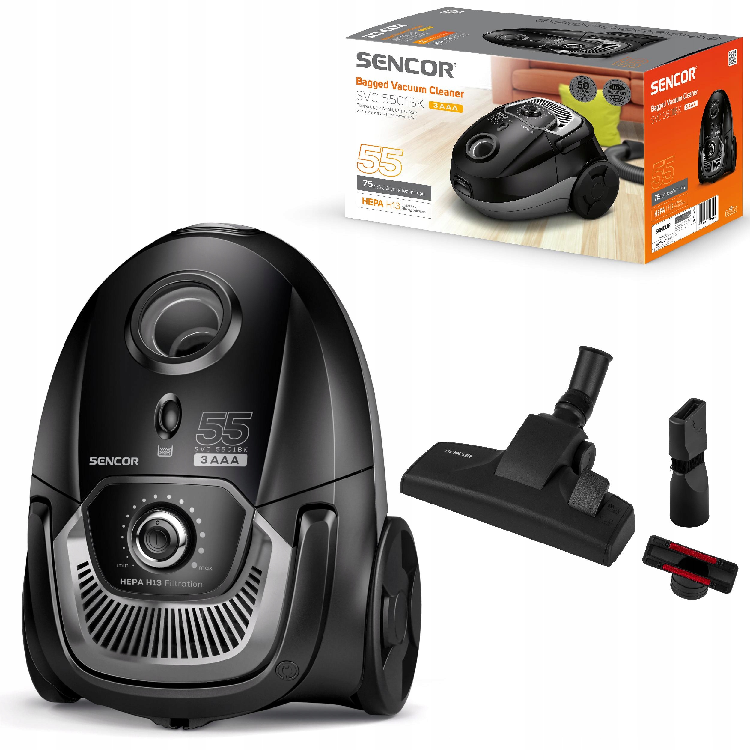 Svc 5501BK 3AAA vysavač Sencor