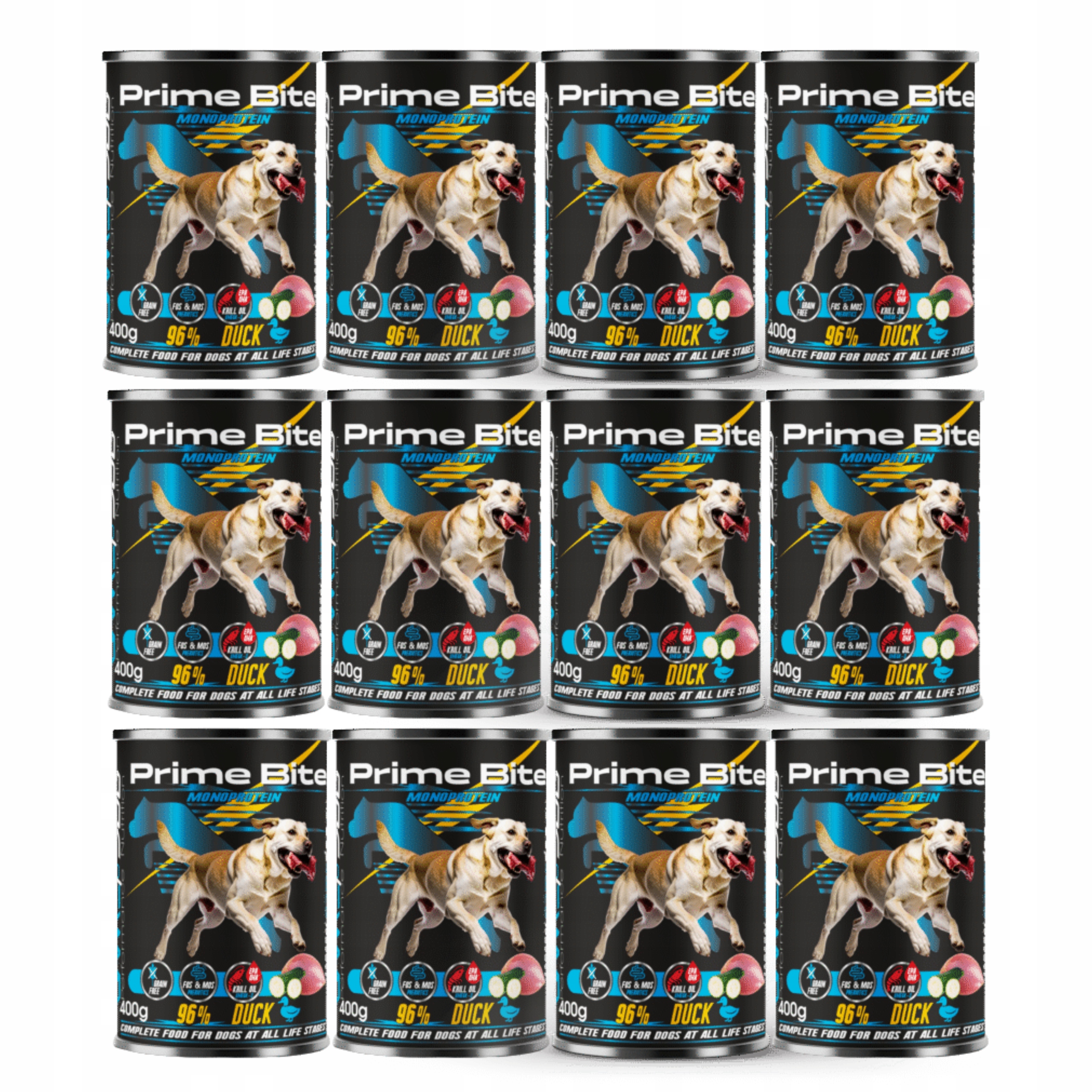 Levně Game Dog Prime Bite Monoprotein vlhké krmivo pro psy kachna 12 x 400 g