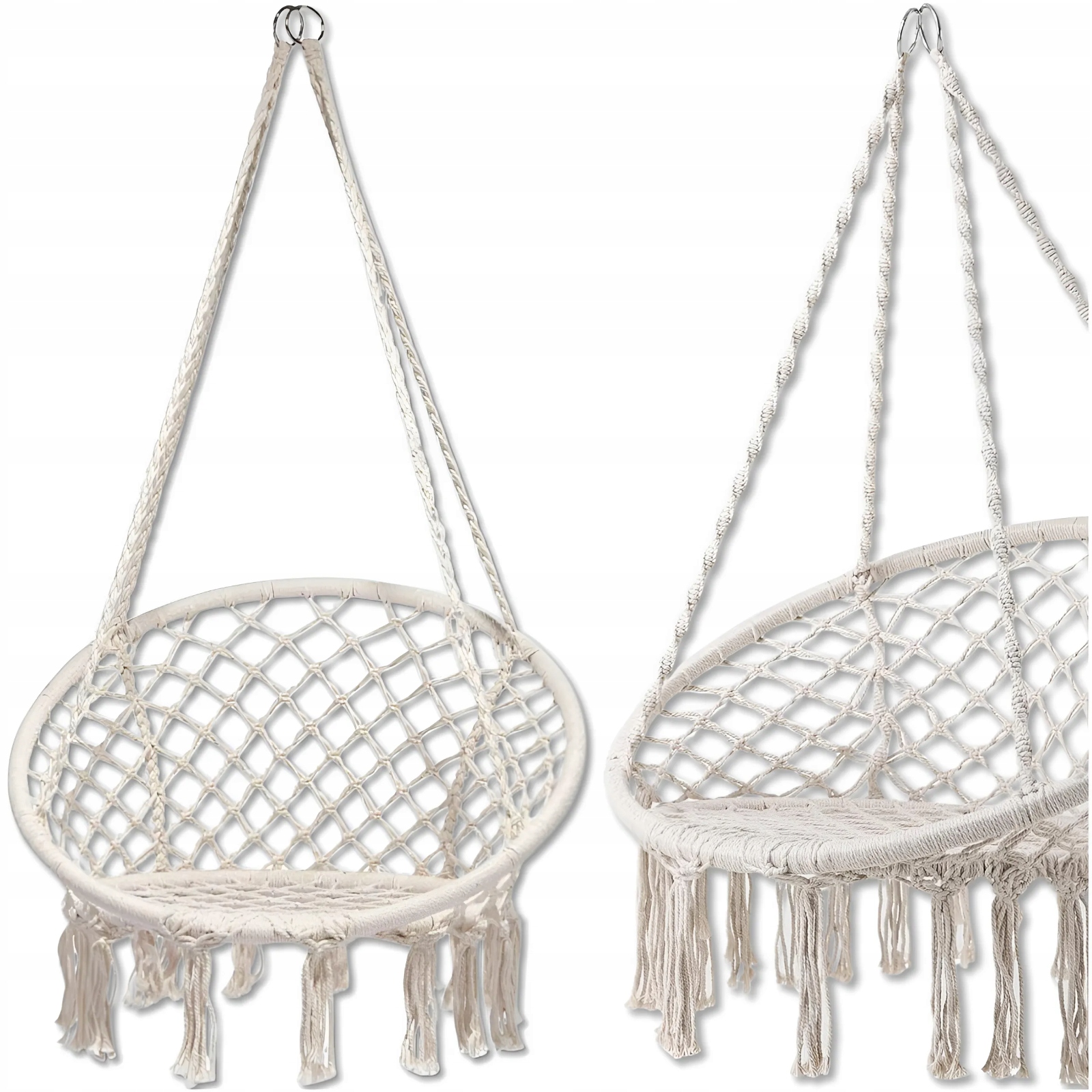 FOTEL WISZĄCY HUŚTAWKA OGRODOWA BOCIANIE GNIAZDO DO DOMU OGRODU 120CM