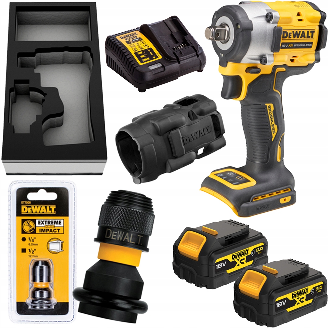 Rázový uťahovák 406 Nm DeWALT DCF921P2G adaptér bitu