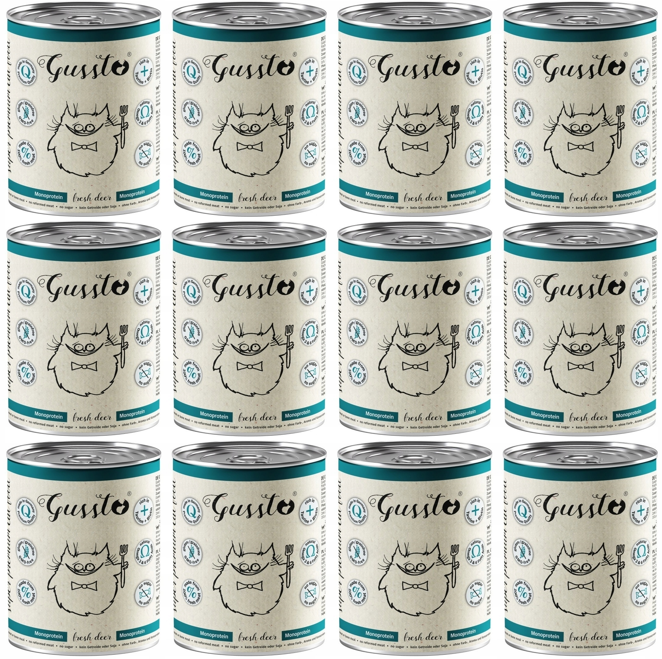Gussto Cat Fresh Zvěřina (Jelen) 12 x 400 g
