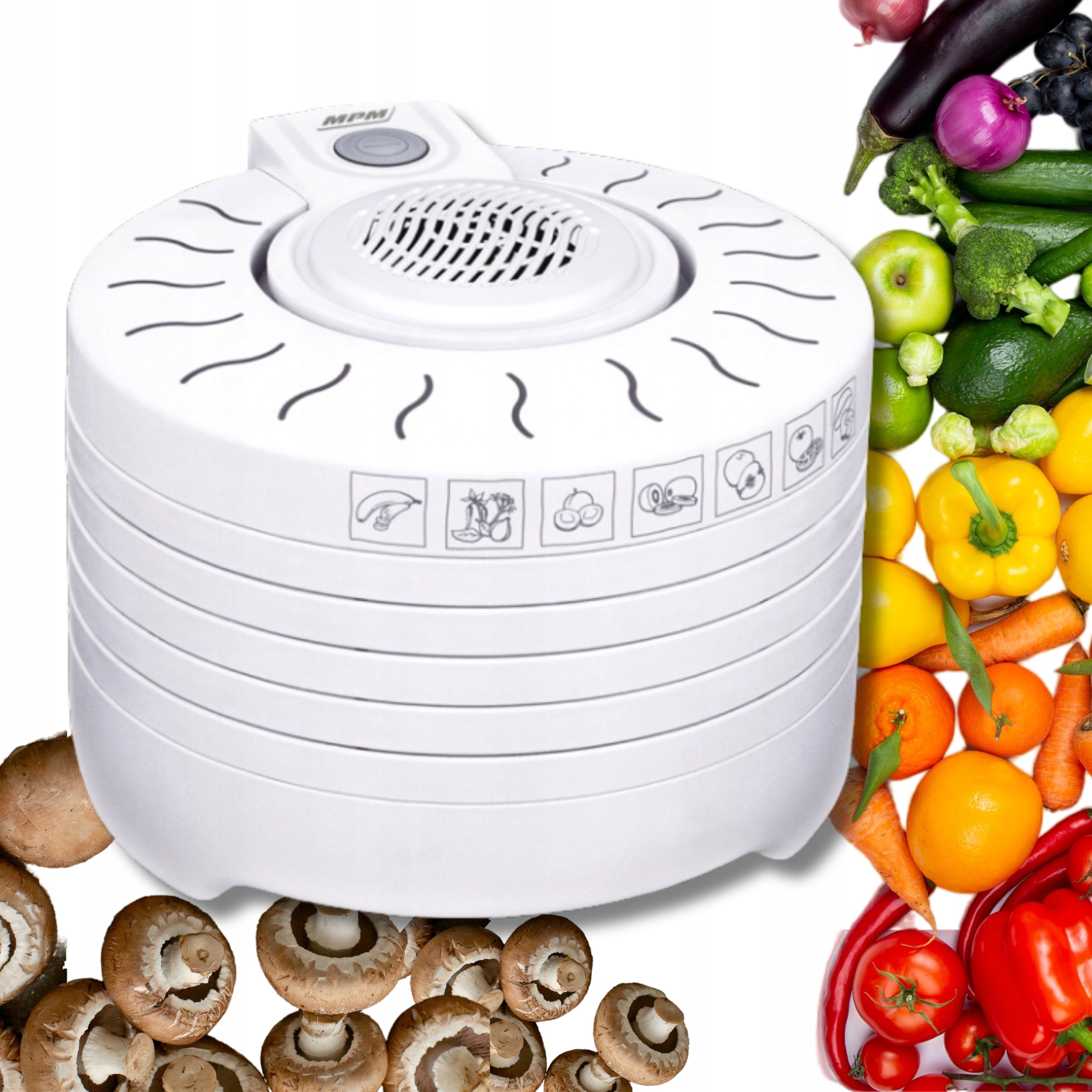 Velká Výkonná Sušička Potravin Pro Houby A Ovoce Zeleniny Bylin 250W 5-SIT