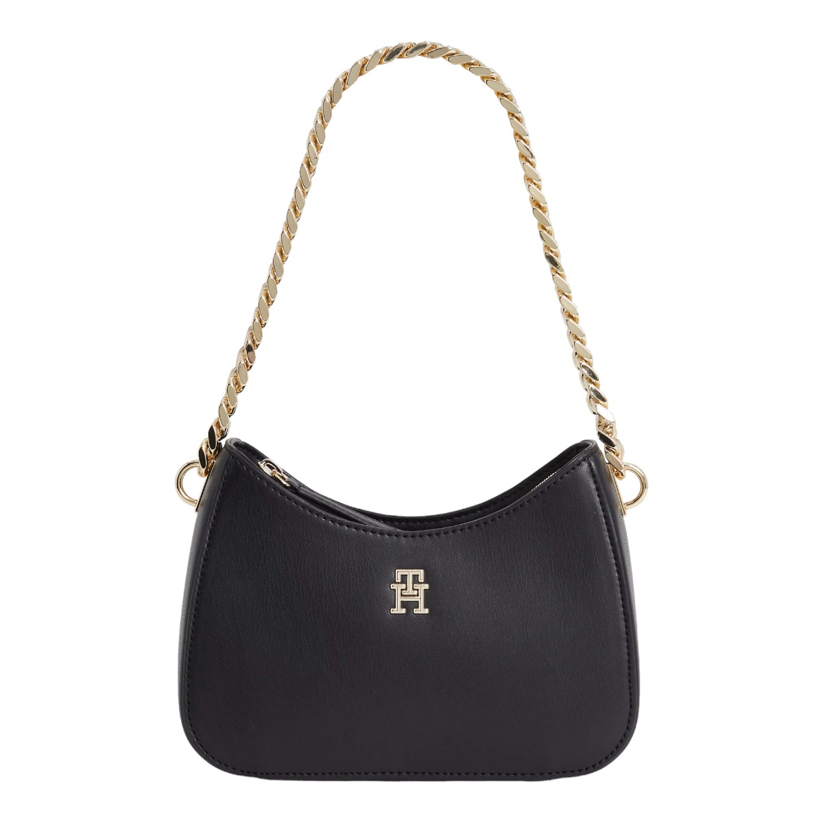 tommy hilfiger> DÁMSKA KABELKA TH REFINED CHAIN SHOULDER BAG ČIERNA