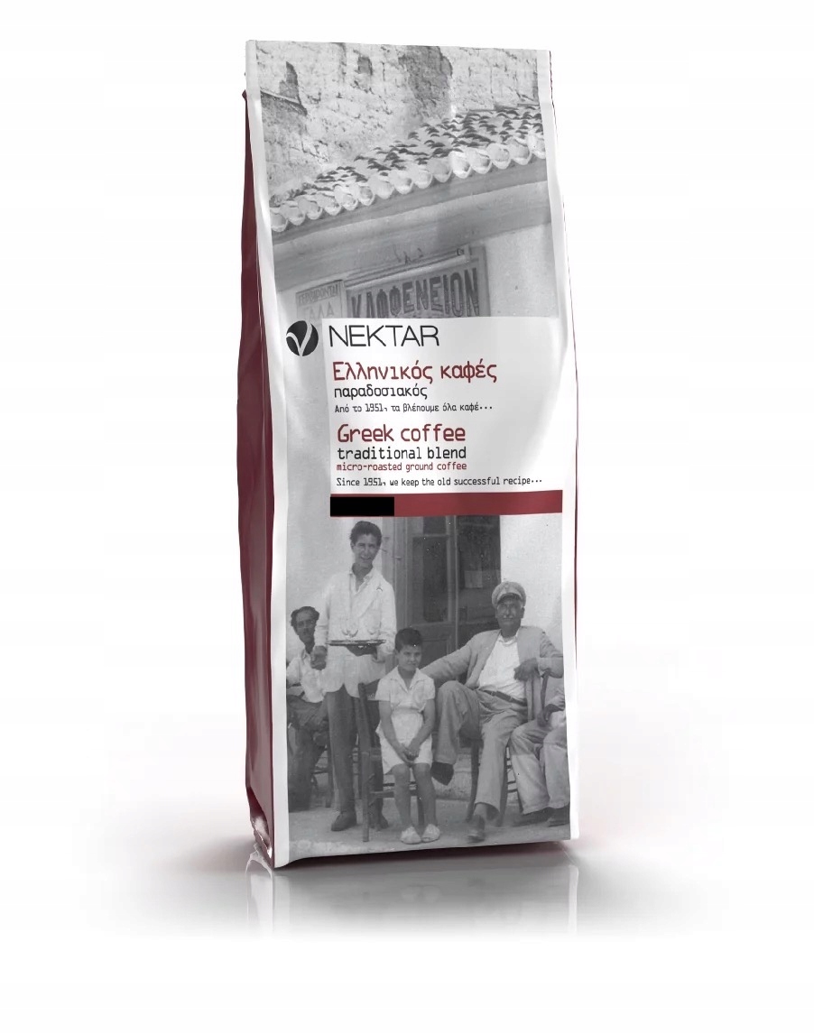Levně Káva řecká mletá Nektar 500 g, ideální pro kelímky po tureckém Egyptě