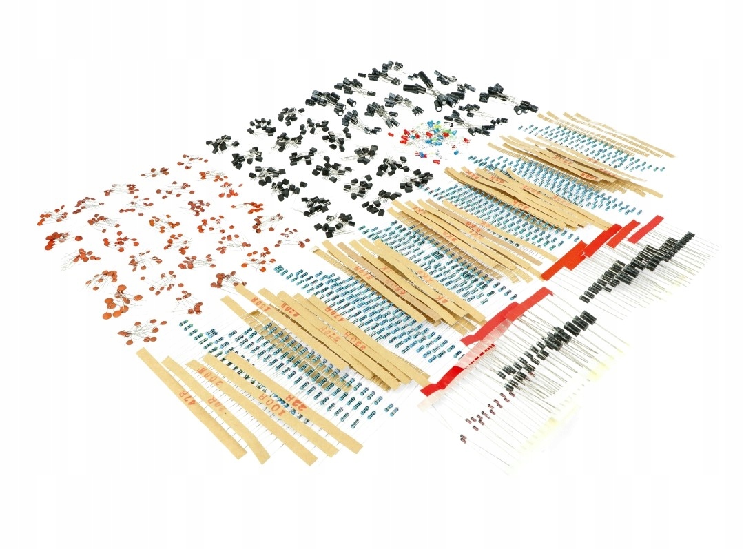 Zestaw elementów elektronicznych - 1370 elementów Producent bez marki