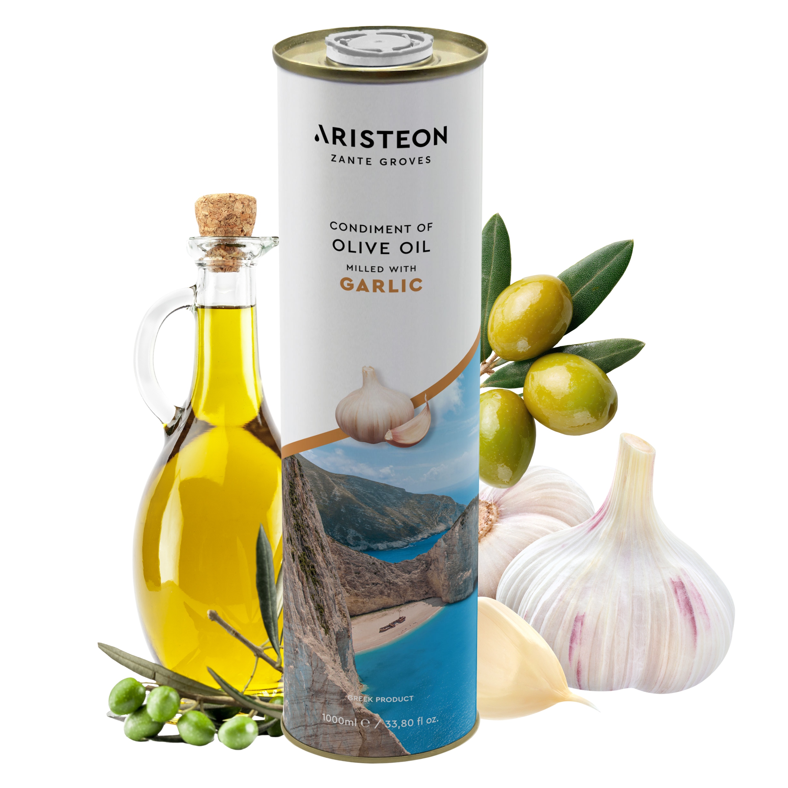 Oliwa z oliwek z dodatkiem czosnku Grecka 1000 ml Aristeon