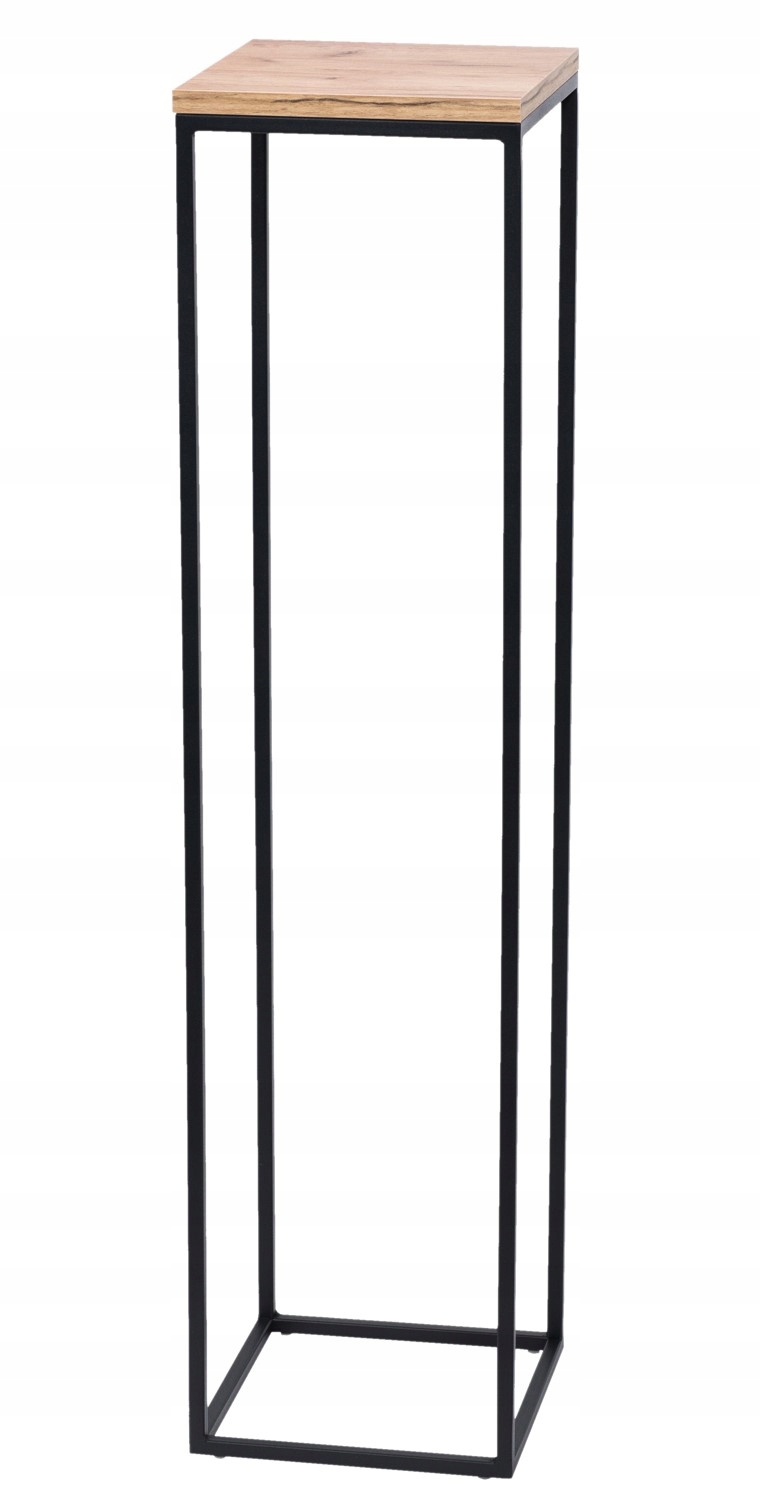KWIETNIK STOJĄCY STOJAK PÓŁKA NA KWIATY METALOWY BLAT dąb craft 100cm
