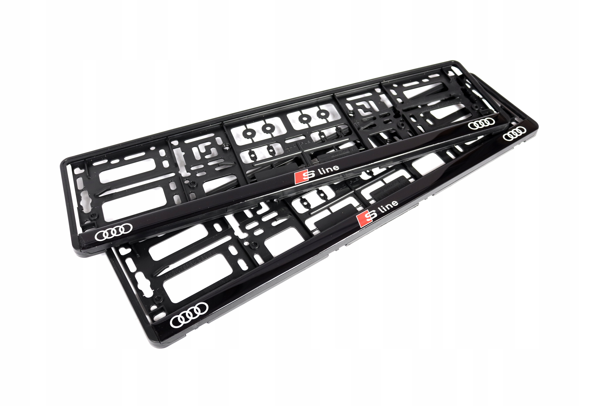 RAMKI TABLICY AUDI SLINE LOGO CZERWONE S-LINE 3D Producent inny