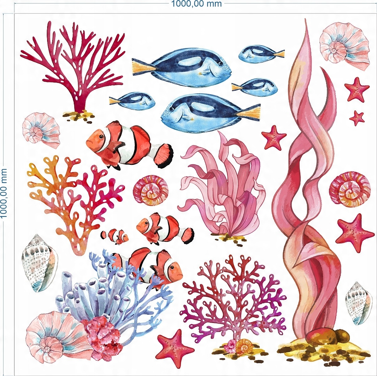 

Rybki Ocean Nemo Naklejki Na Ścianę Water 100cm