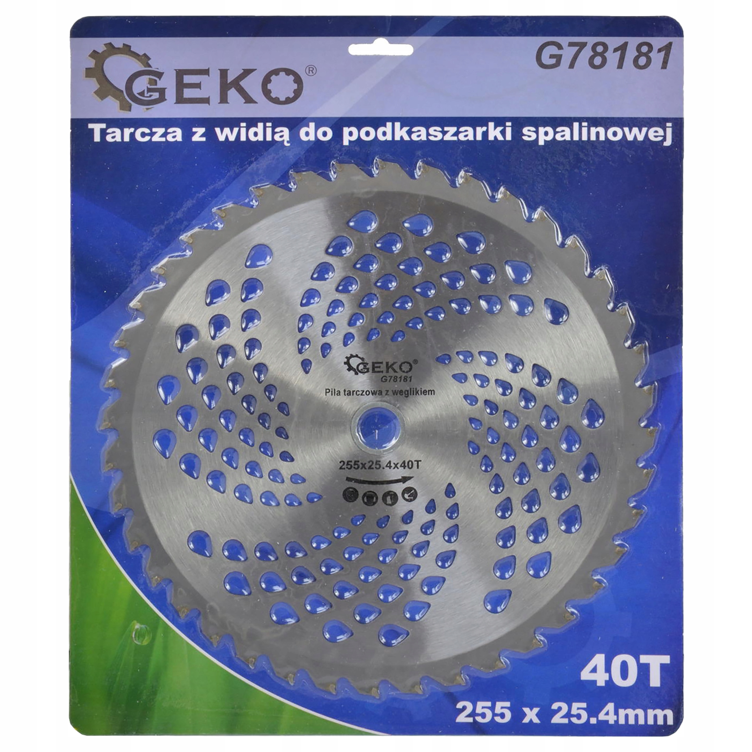 TARCZA TNĄCA WIDIOWA PIŁA DO KOSY SPALINOWEJ PODKASZARKI 255 40t NÓŻ OSTRZE Typ tarcza do kosy