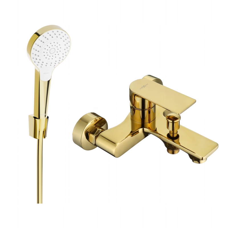 Mexen Royo vanová baterie se sprchovou sadou Zlatá