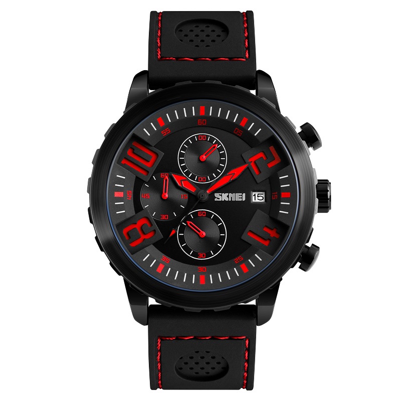 

Zegarek Męski Chrono Datownik Przeszycia Gumowy