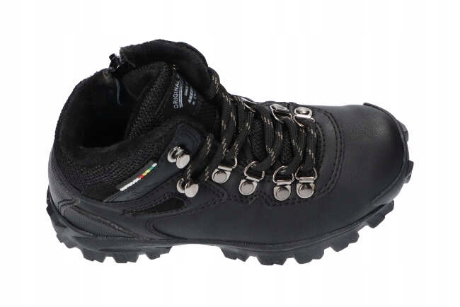 AMERICAN CLUB ES45 OCIEPLANE TRZEWIKI BUTY ZIMOWE DZIECIĘCE BLACK 31 Długość wkładki wew. 20.6 cm