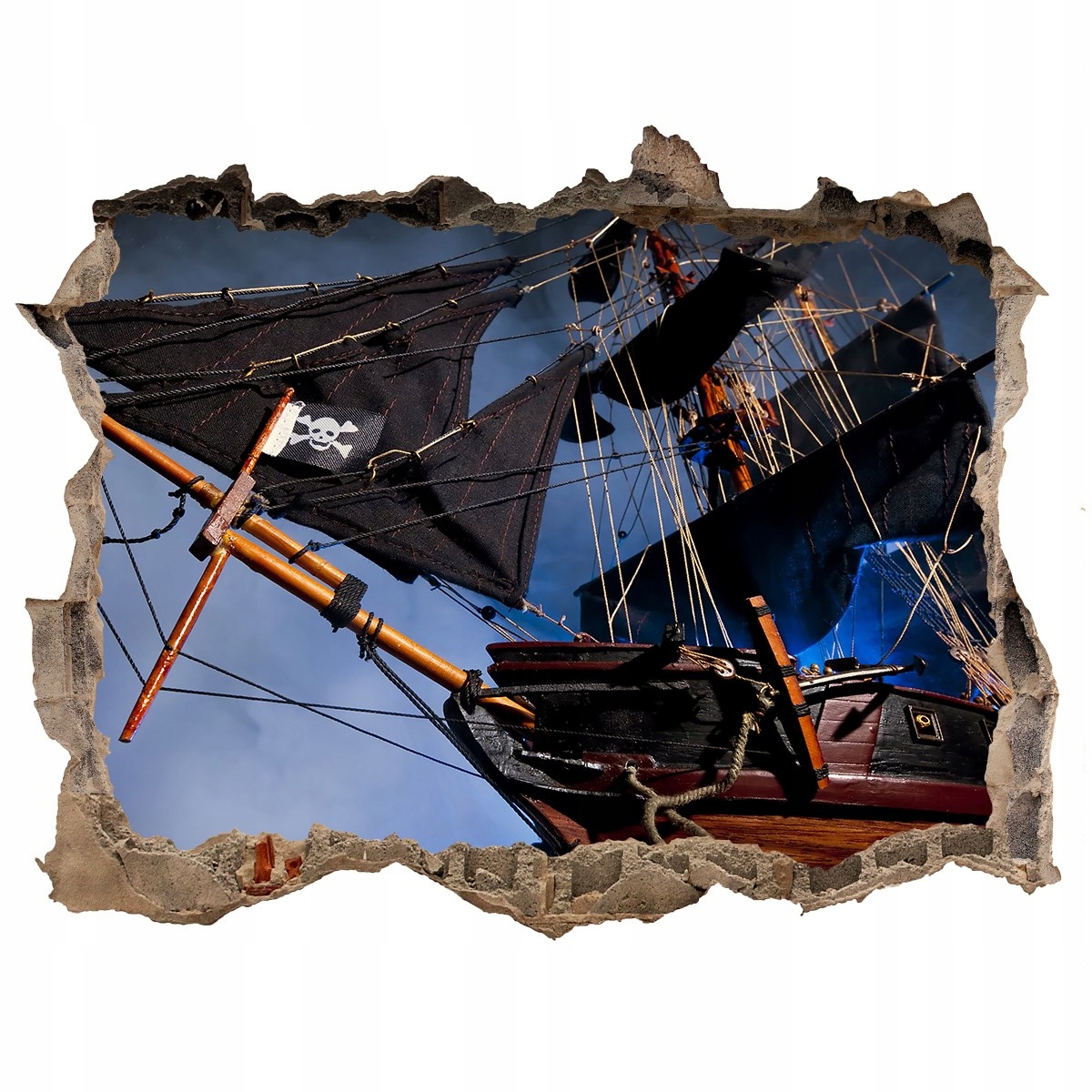 

Foto zdjęcie dziura ścienna Piracki statek 120x81