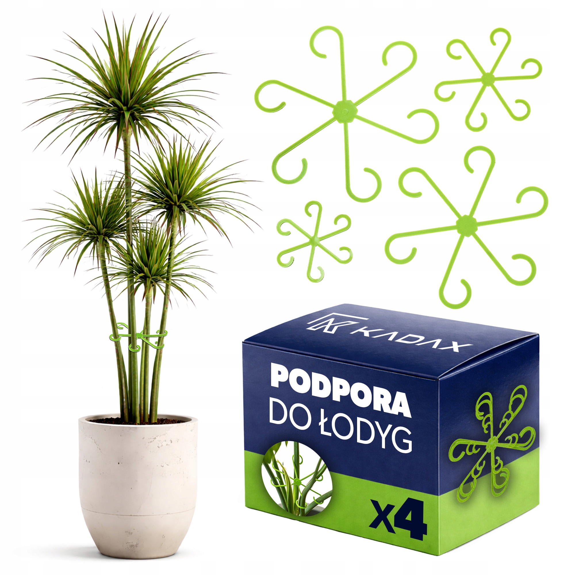 4 SZT PODPORA DO ROŚLIN KWIATÓW ŁODYG DOMOWYCH WSPORNIK PODPÓRKA CHWYTAK