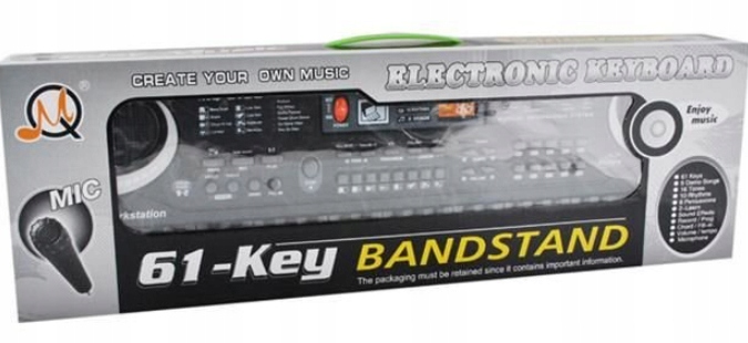 KEYBOARD ORGANY PIANINO MIKROFON ELEKTRYCZNE KLAWISZE 61 DLA DZIECI ORGANKI Marka bez marki