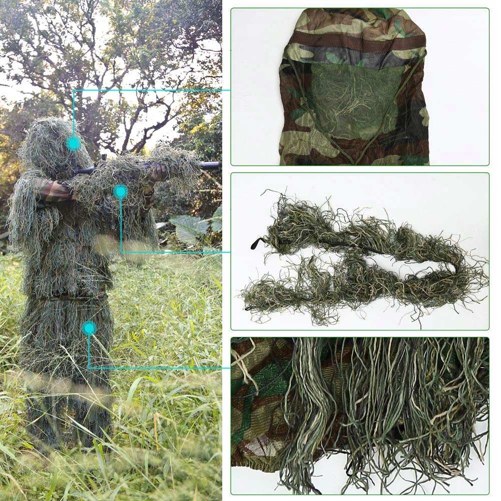 Мисливський Камуфляж Набір Для Виживання 5In1 Ghillie Camo Suit