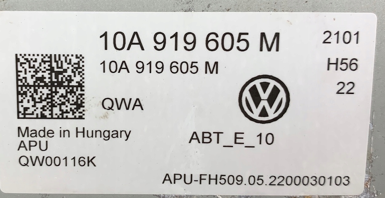A315 VW ID. BUZZ display RADIO 10A919605M