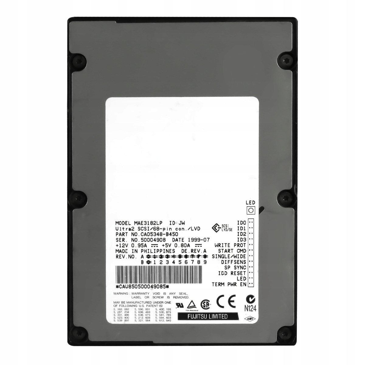 Fujitsu 18,2 Gb 7,2K 2MB Scsi 3,5'' MAE3182LP