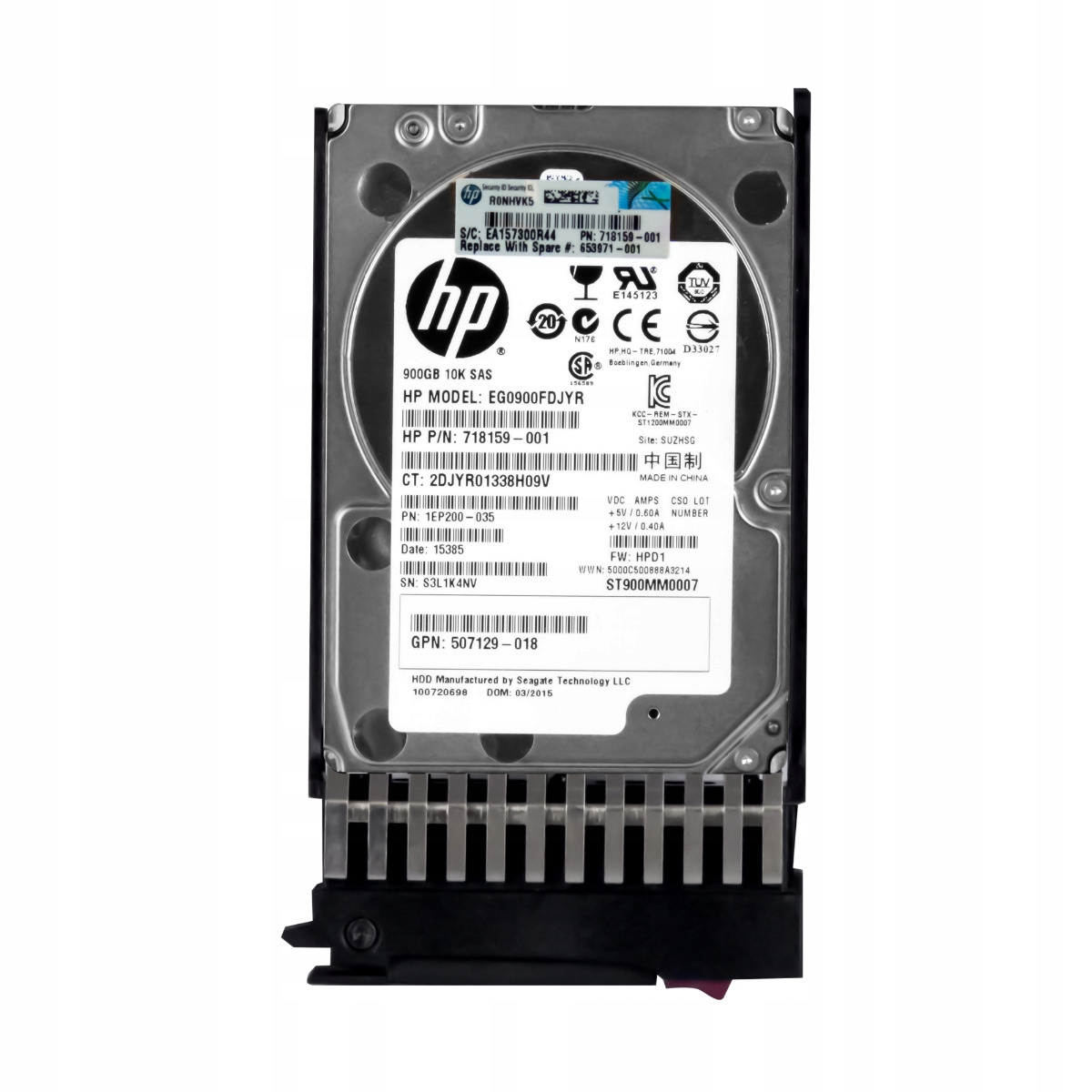 Hp 718159-001 900GB 10K 64MB SAS-2 2.5 EG0900FDJYR