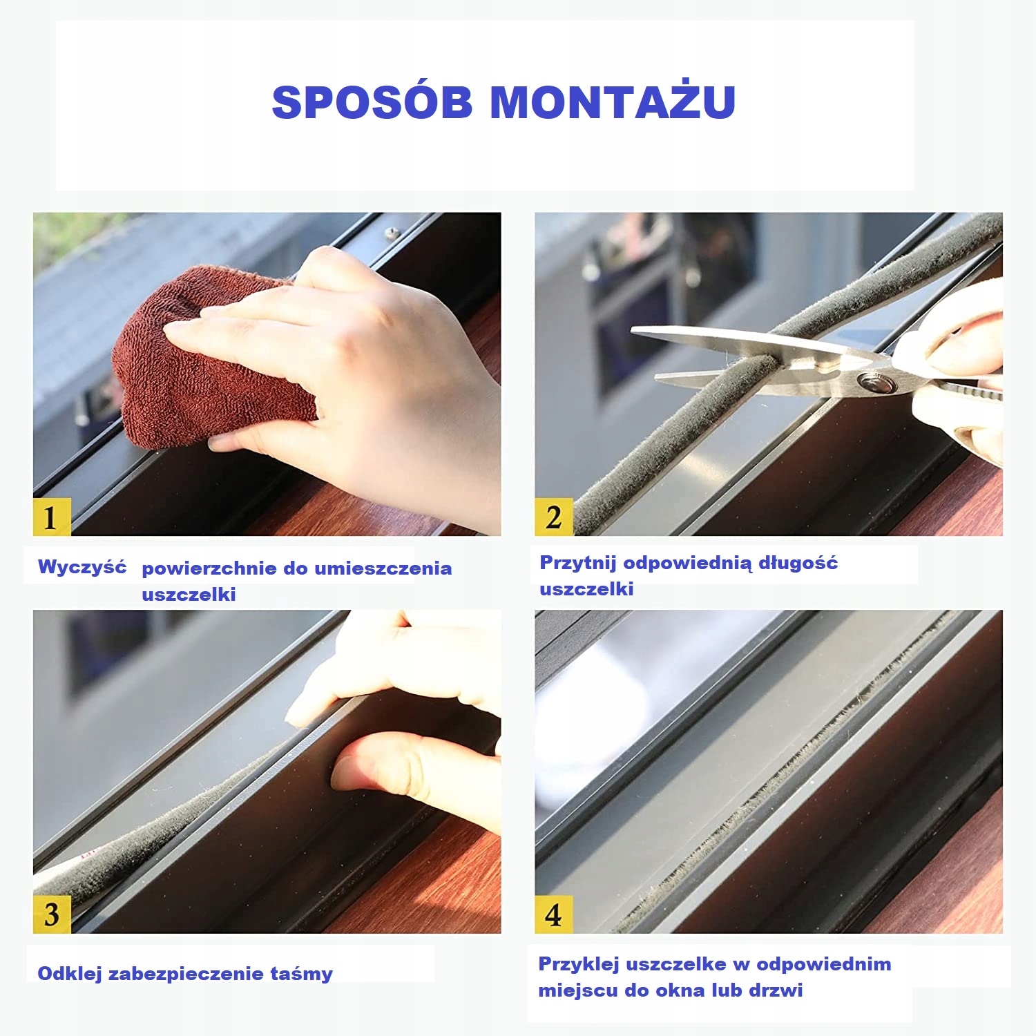 USZCZELKA DO OKNA DRZWI SZCZOTKOWA 8x9mm 5metrów EAN (GTIN) 5906874999929